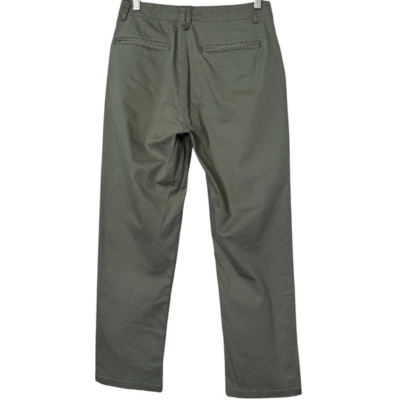 L.L. Bean Signature Chino Pants Women’s 4 Olive Green 100% Cotton Straight Leg - Picture 3 of 8